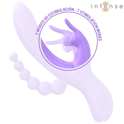 Intense - Miko Triple Vibrateur Lapin & Stimulateur & Anal 7 Vibrations Violet
